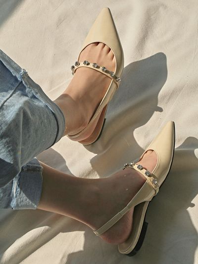 LOWFLOW Vladic Shining Flat Slingback Pumps - 3 Colors