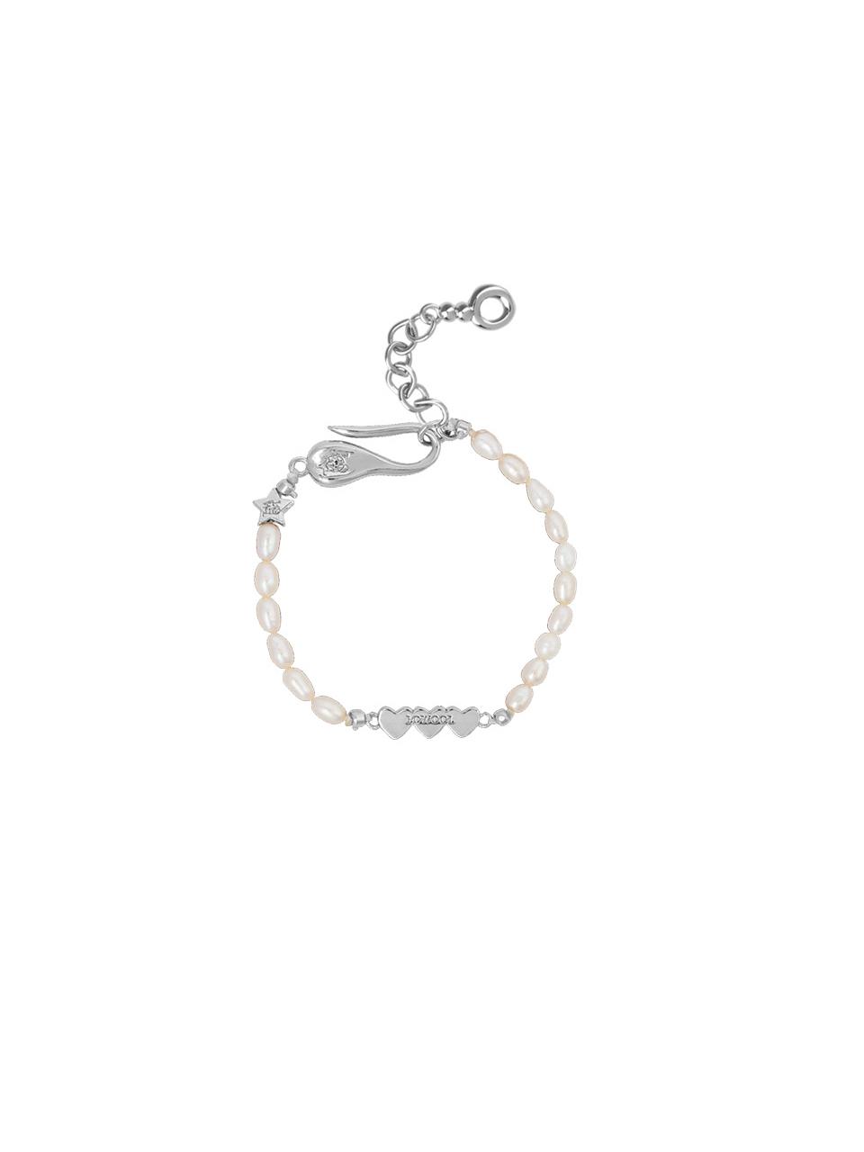 lowool Triple Heart Pearl B Bracelet