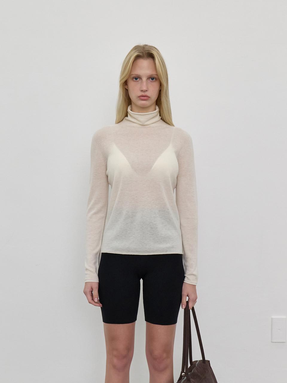 LOWTEAL COZY 100% WOOL POLO NECK KNIT