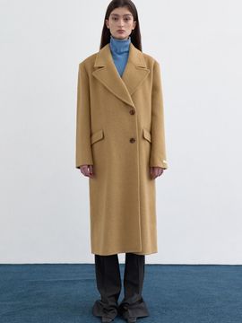 LOWTEAL HANDMADE BOY DOUBLE WOOL COAT, BEIGE