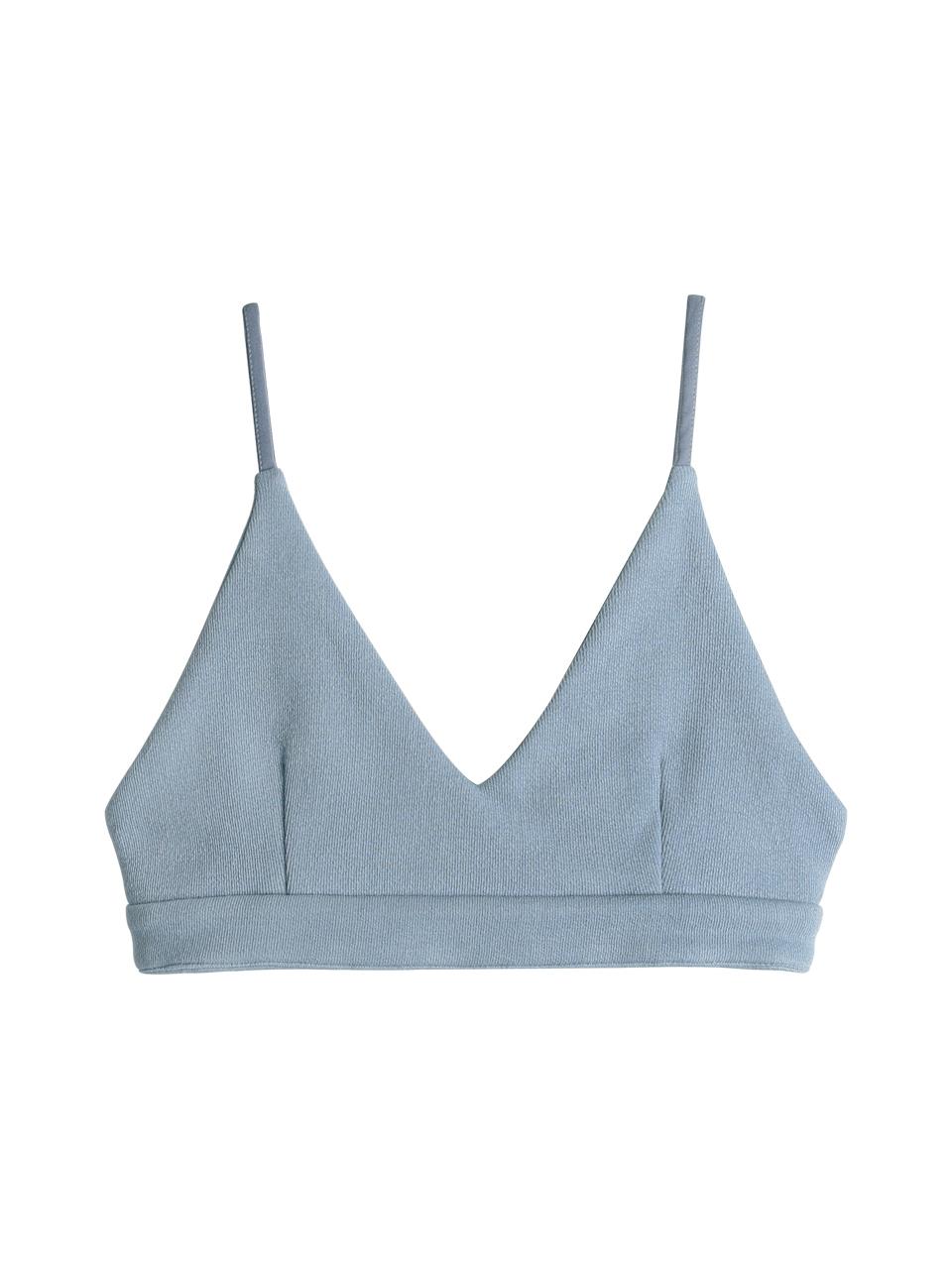 LOWTEAL KNITTED LAYERD BRA BUSTIER, SKY BLUE