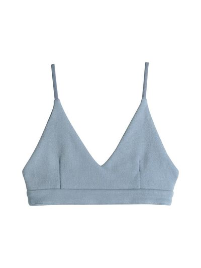 LOWTEAL KNITTED LAYERD BRA BUSTIER, SKY BLUE