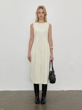 LOWTEAL MAXI RAYON DART SLEEVELESS DRESS