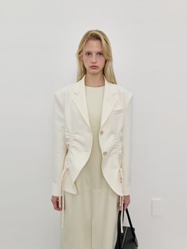 LOWTEAL SHIRRING STRING JACKET