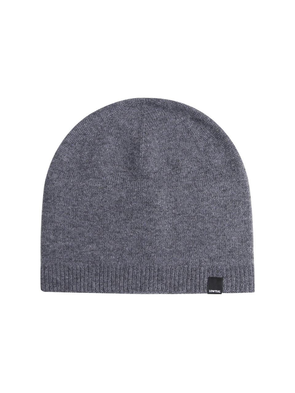 LOWTEAL WOOL 100% COZY BEANIE, GREY