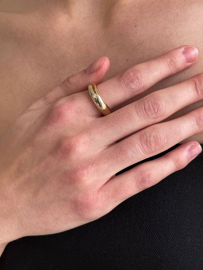 LSEY Dot Sparkle Ring_ Gold