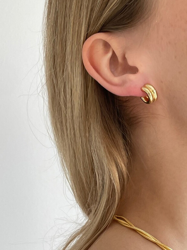 LSEY Double Donut Earring_ Gold