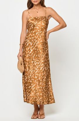 LSPACE LSPACE Gabby Print Bias Cut Cotton Sateen Cover-Up Maxi Dress