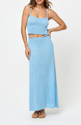 LSPACE LSPACE Last Light Sequin Cover-Up Maxi Sweater Skirt