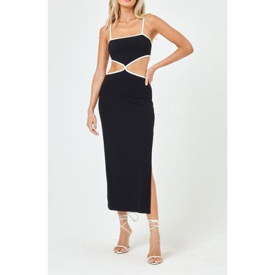 LSPACE LSPACE Libra Rib Cutout Cover-Up Midi Dress
