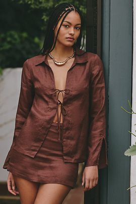 LSPACE Venice 100% Linen Skort