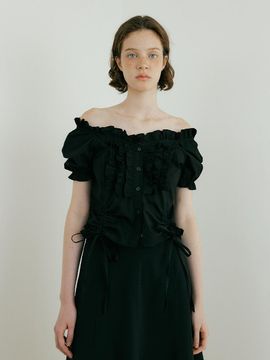 Lucirzu Clara Frill Blouse_Black