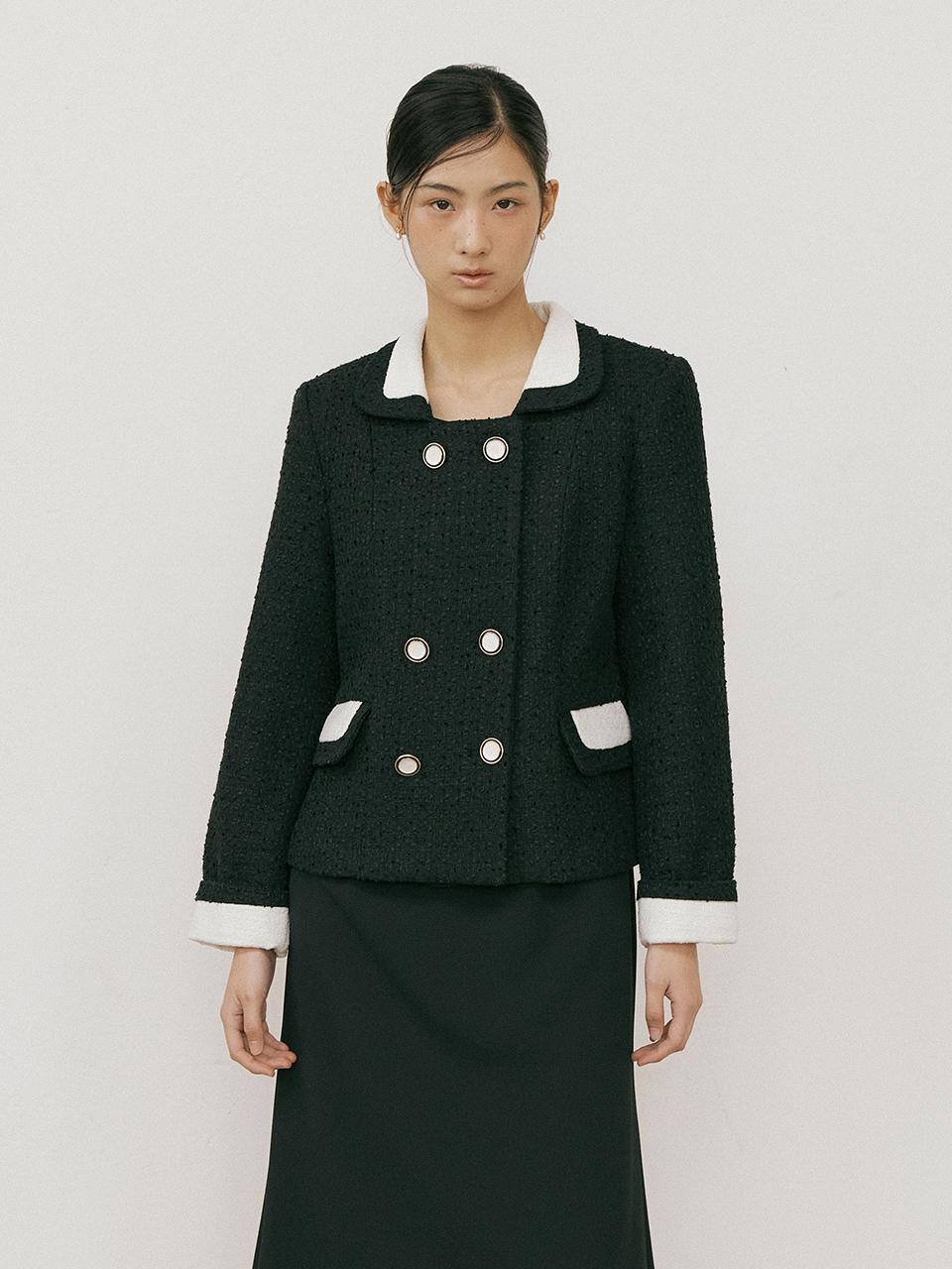 Lucirzu Coloration Tweed Jacket_Black