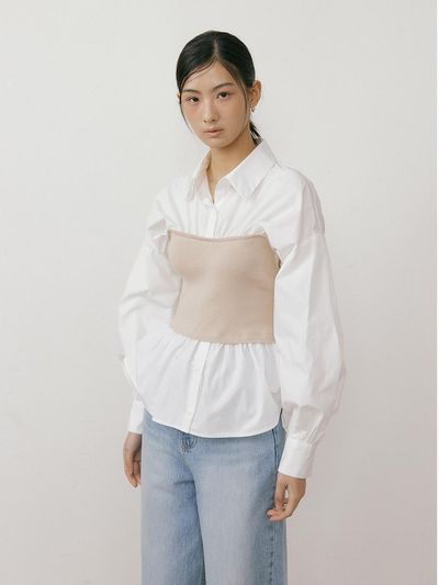 Lucirzu Evening Shirt Blouse_Beige