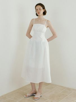 Lucirzu Floral Jacquard Dress_White