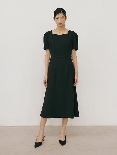 Lucirzu La Tulip Flare Dress_Black