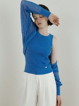 Lucirzu Net Bolero Knit Set Up_Blue