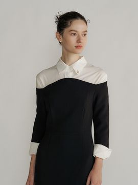 Lucirzu Off the Shoulder Dress SET (Dress+Shirt)