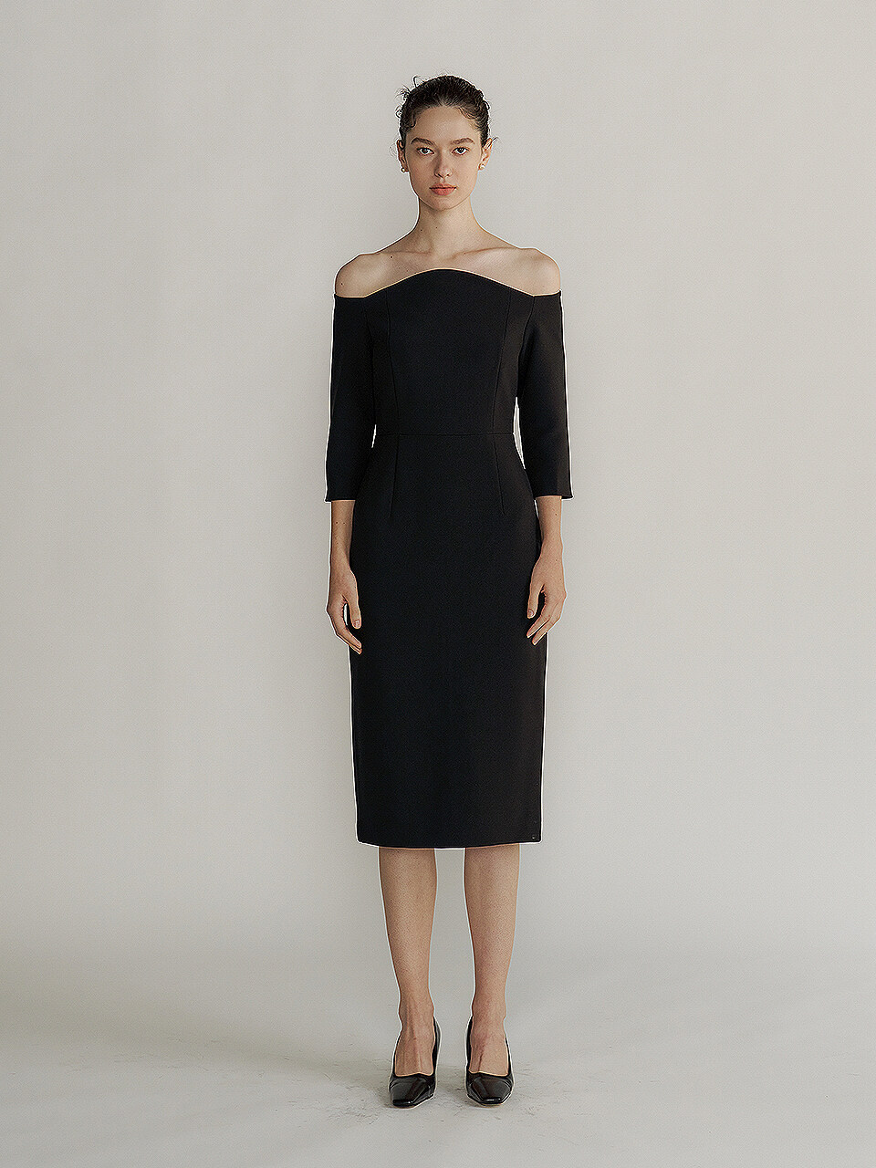 Lucirzu Off the Shoulder Dress_Black