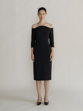 Lucirzu Off the Shoulder Dress_Black