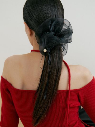 Lucirzu Organza Scrunch (black)