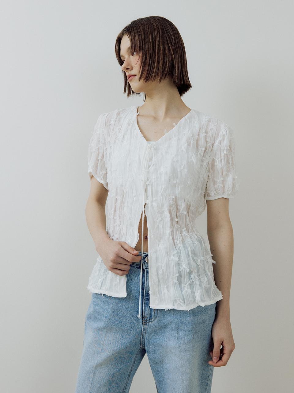 Lucirzu Sharon Gauze Blouse_White