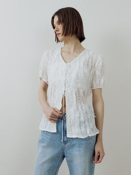 Lucirzu Sharon Gauze Blouse_White