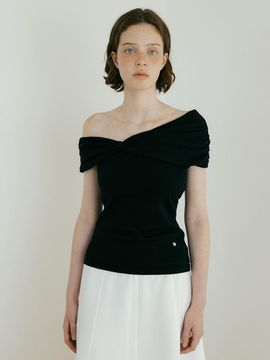 Lucirzu Twisted Sleeveless Knit Top_Black