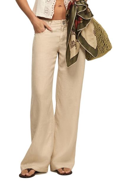 Lucky Brand Lucky Brand Baggy Wide Leg Linen Pants