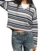 Lucky Brand Lucky Brand Baja Stripe Crochet Hoodie - 1