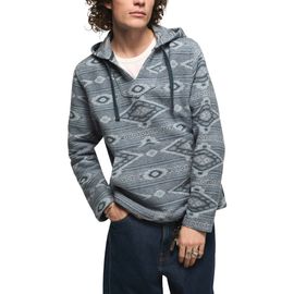 Lucky Brand Lucky Brand Baja Woven Cotton Jacquard Pullover Hoodie