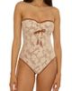 Lucky Brand Lucky Brand Belize Ruched Lace Overlay One-Piece Swimsuit - 2