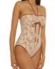 Lucky Brand Lucky Brand Belize Ruched Lace Overlay One-Piece Swimsuit - 4