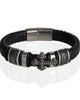 Lucky Brand Lucky Brand Black Cross Bracelet for Men, Stainless Steel Faith Bracelet - 8.5''  - 1