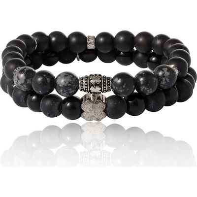 Lucky Brand Lucky Brand Black Lava Bead Bracelets, Set of Two