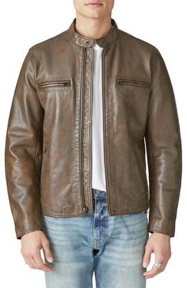 Lucky Brand Lucky Brand Bonneville Washed Leather Jacket