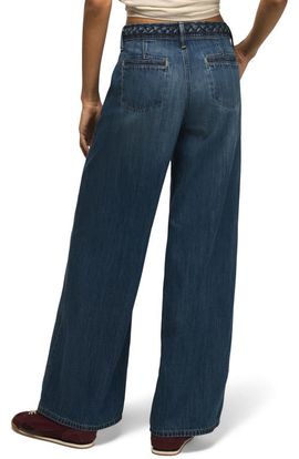 Lucky Brand Lucky Brand Braided Belt High Waist Wide Leg Jeans