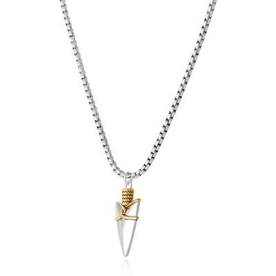 Lucky Brand Lucky Brand Brass Two Tone Arrowhead Necklace