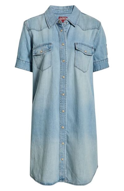 Lucky Brand Lucky Brand Cotton Blend Denim Shirtdress