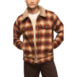 Lucky Brand Lucky Brand Faux Fur Lined Plaid Flannel Jacket
