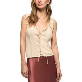 Lucky Brand Lucky Brand Festival Lace-Up Knit Vest