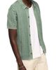 Lucky Brand Lucky Brand Fisherman Knit Short Sleeve Button-Up Shirt - 3