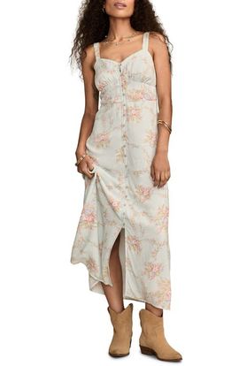 Lucky Brand Lucky Brand Floral Button-Up Midi Dress