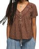 Lucky Brand Lucky Brand Lace Henley Peasant Top - 1