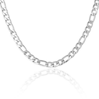 Lucky Brand Lucky Brand Men's Figaro Chain Necklace, Silver-Tone 22'' Links