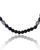 Lucky Brand Lucky Brand Men's Lava Rock & Lapis Beaded Necklace, Silver-Tone Barrel Accents, 22" - 1