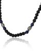 Lucky Brand Lucky Brand Men's Lava Rock & Lapis Beaded Necklace, Silver-Tone Barrel Accents, 22" - 5