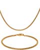 Lucky Brand Lucky Brand Men's Rope Chain Necklace & Bracelet Set, Gold-Tone - 1