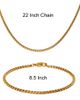 Lucky Brand Lucky Brand Men's Rope Chain Necklace & Bracelet Set, Gold-Tone - 4