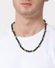 Lucky Brand Lucky Brand Men's Wood & Turquoise Beaded 22 Necklace, Rustic Brown with Blue Chips - 2